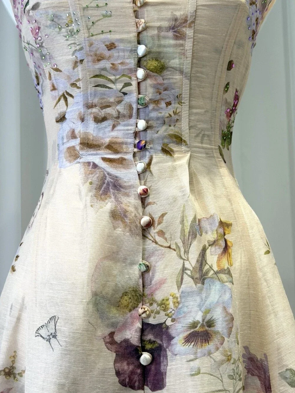Camilla corset dress with long flared skirt In Adorned in aranjuez - Picture 11 of 15